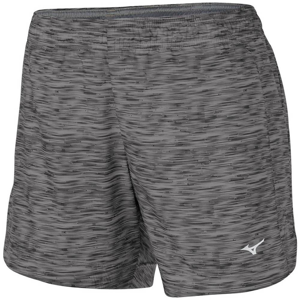 Pantaloncini Mizuno Running Impulse Core Square 5.5" Printed Donna - Nere - 90748-FJTK